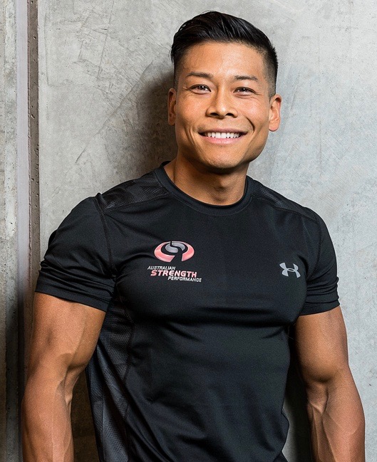 Benjamin Siong wearing an ASP shirt
